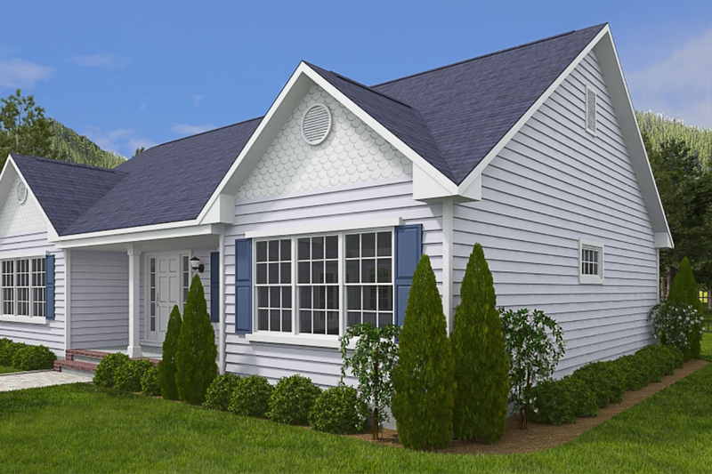 Home Plan - Exterior - Other Elevation for Ranch House Plan #1082-6 - 3 bed, 2 bath