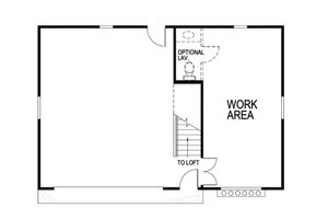 Floor Plan - Main Floor for Traditional House Plan #57-718, 0.5 bath