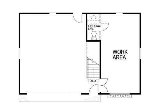 Floor Plan - Main Floor for Traditional House Plan #57-718, 0.5 bath