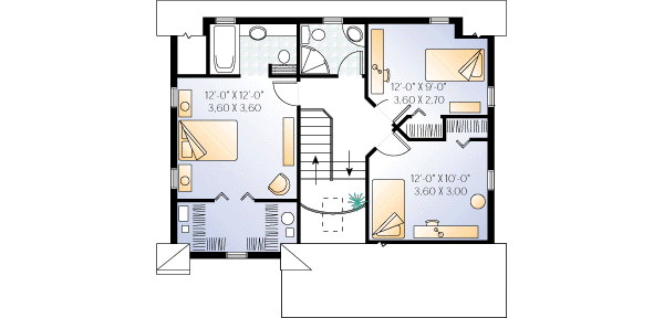 Home Plan - Country Floor Plan - Upper Floor Plan #23-224