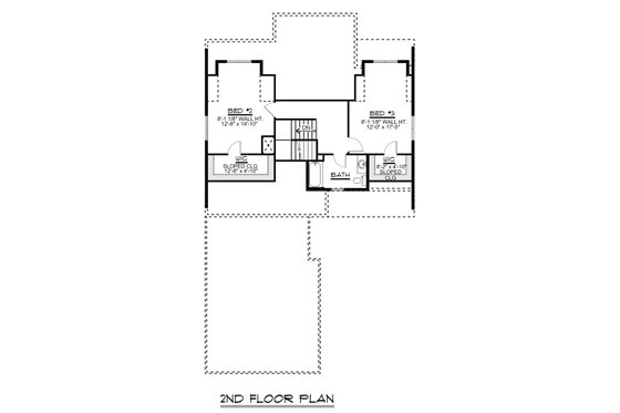 Floor Plan - Upper Floor for Beach House Plan #1064-27 - 3 bed, 2.5 bath