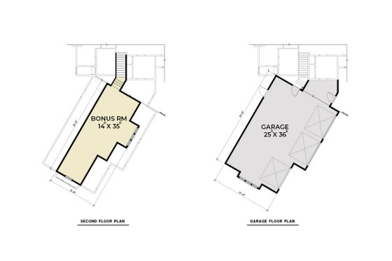 Floor Plan - Upper Floor for Craftsman House Plan #1070-68 - 3 bed, 2.5 bath