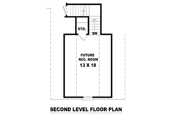 Floor Plan - Upper Floor for European House Plan #81-1101 - 3 bed, 2 bath