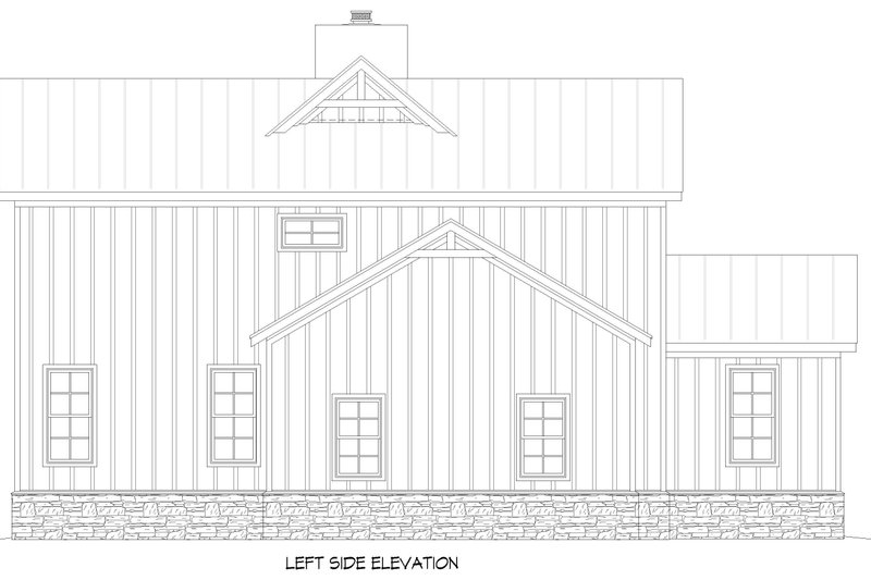 House Blueprint - Exterior - Other Elevation for Farmhouse House Plan #932-1429 - 3 bed, 2.5 bath