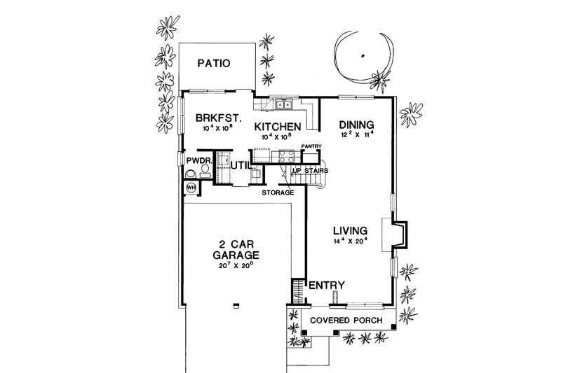 Home Plan - Floor Plan - Main Floor for Mediterranean House Plan #472-28 - 3 bed, 2.5 bath