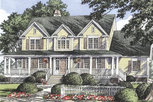 Classical Exterior - Front Elevation Plan #929-686