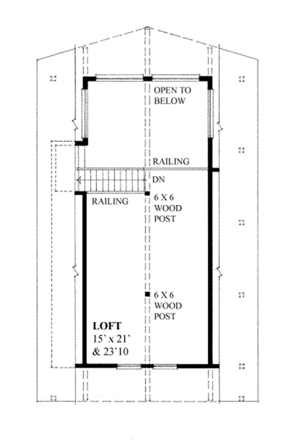 Architectural House Design - Cabin Floor Plan - Upper Floor Plan #118-163