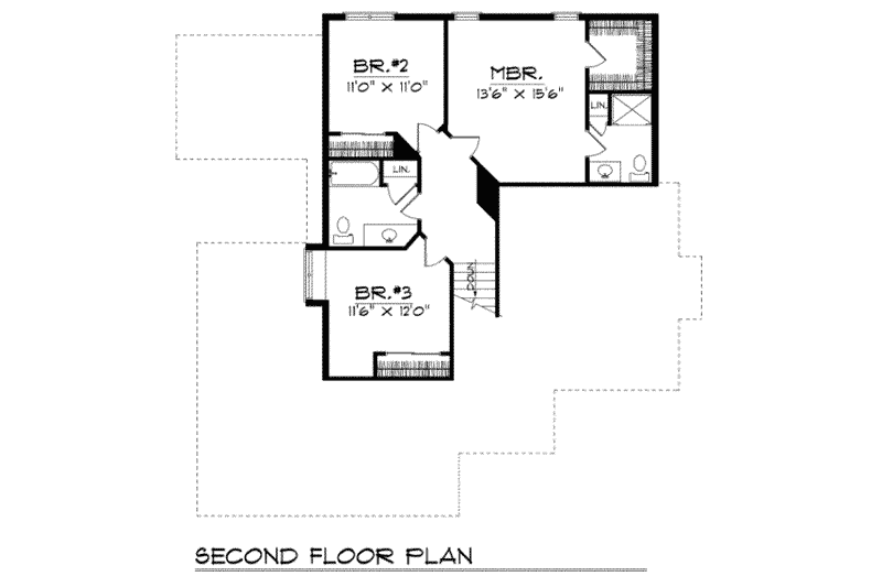 Dream House Plan - Floor Plan - Upper Floor for Traditional House Plan #70-245 - 3 bed, 2.5 bath
