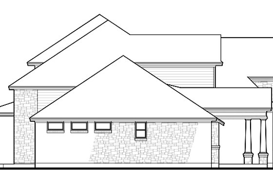 Exterior - Other Elevation for European House Plan #120-242 - 4 bed, 2.5 bath
