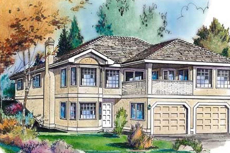 Dream House Plan - European Exterior - Front Elevation Plan #18-9121