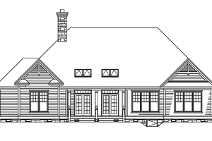 Exterior - Rear Elevation for Craftsman House Plan #929-415 - 4 bed, 2 bath