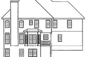 Exterior - Rear Elevation for Country House Plan #927-83 - 4 bed, 2.5 bath