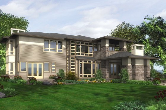Exterior - Other Elevation 1 for Modern House Plan #132-221 - 4 bed, 4.5 bath