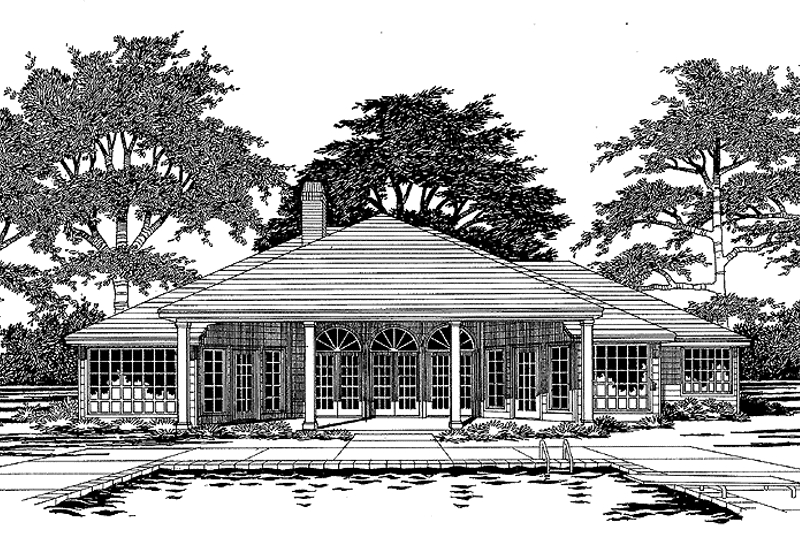 Home Plan - Exterior - Rear Elevation for Traditional House Plan #472-118 - 3 bed, 2.5 bath