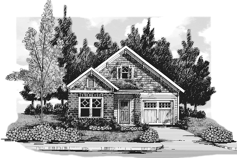 Home Plan - Exterior - Front Elevation 3 for Craftsman House Plan #927-298 - 2 bed, 2 bath