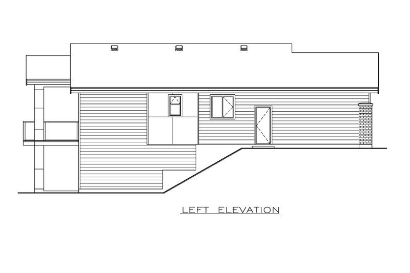 House Design - Exterior - Other Elevation for Contemporary House Plan #1100-45 - 3 bed, 2 bath