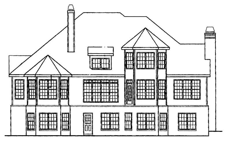 Home Plan - Exterior - Rear Elevation 2 for Country House Plan #927-642 - 4 bed, 3.5 bath