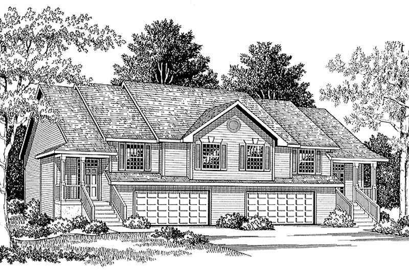 Home Plan - Country Exterior - Front Elevation Plan #70-1299