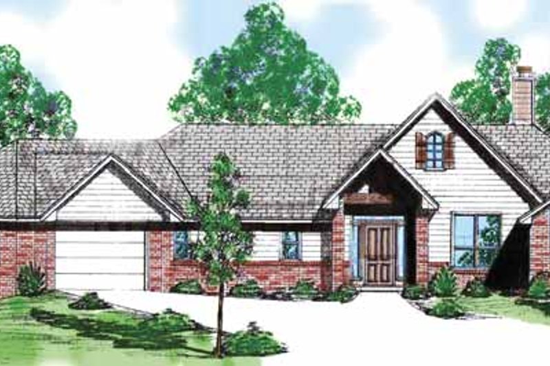 Architectural House Design - Country Exterior - Front Elevation Plan #52-242
