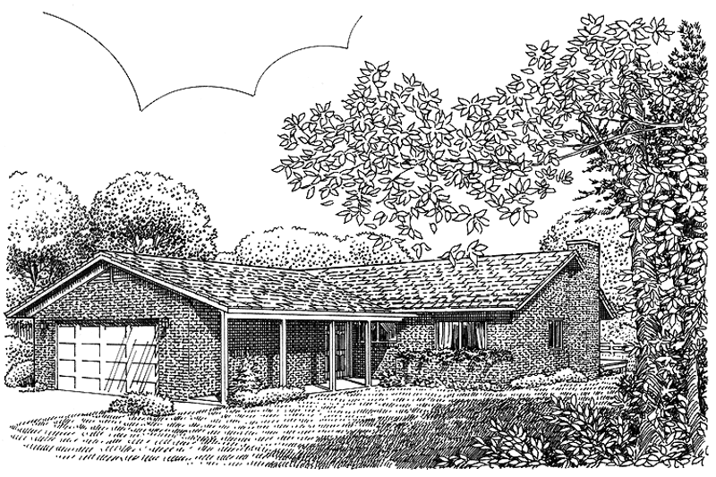 Dream House Plan - Country Exterior - Front Elevation Plan #320-807