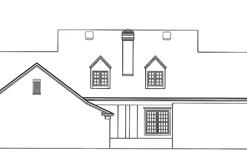 Dream House Plan - Exterior - Rear Elevation for Country House Plan #320-918 - 4 bed, 2.5 bath