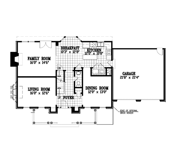 Architectural House Design - Country Floor Plan - Main Floor Plan #953-13