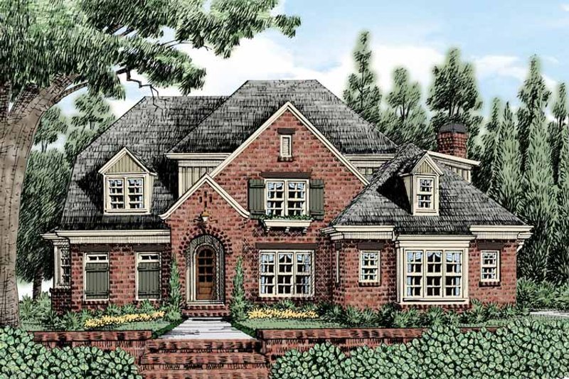 Home Plan - Exterior - Front Elevation 3 for European House Plan #927-477 - 4 bed, 3.5 bath