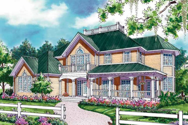 Architectural House Design - Country Exterior - Front Elevation Plan #930-56