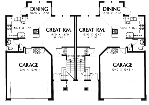 Architectural House Design - Traditional Floor Plan - Main Floor Plan #48-757