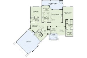 Floor Plan - Main Floor for Craftsman House Plan #17-2569 - 3 bed, 2.5 bath