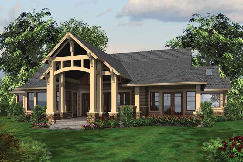 Home Plan - Exterior - Rear Elevation for Craftsman House Plan #132-548 - 3 bed, 2.5 bath