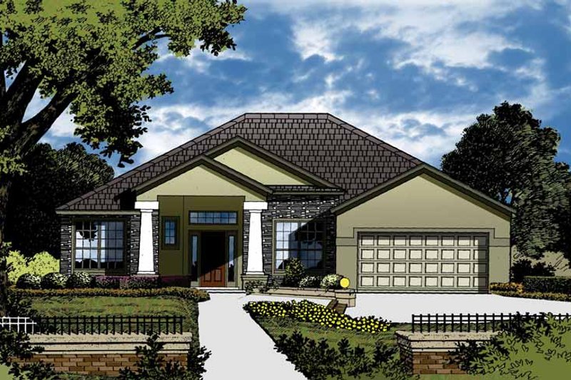 Architectural House Design - Contemporary Exterior - Front Elevation Plan #1015-42