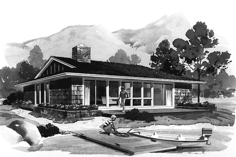 House Blueprint - Contemporary Exterior - Front Elevation Plan #72-625