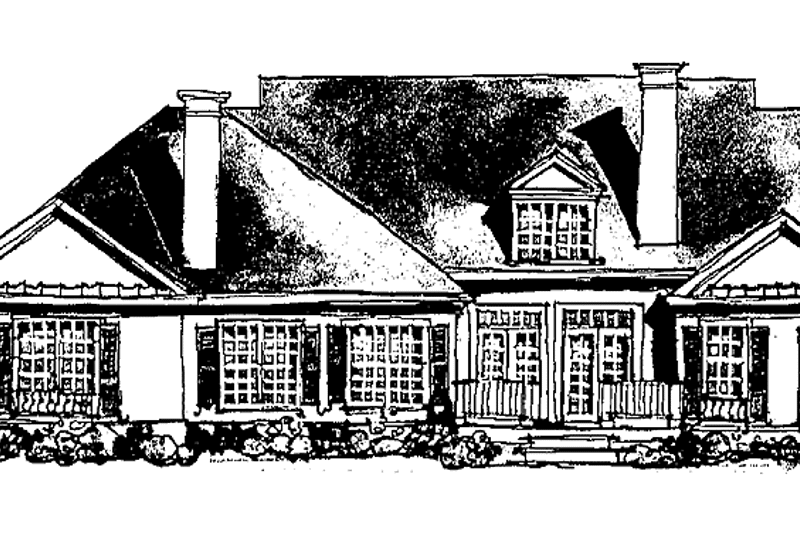 Home Plan - Exterior - Rear Elevation for Classical House Plan #429-174 - 3 bed, 2.5 bath
