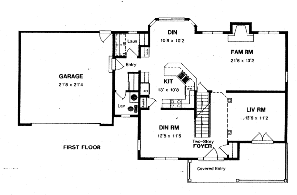 Home Plan - Country Floor Plan - Main Floor Plan #316-211