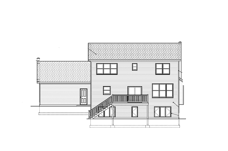 Home Plan - Exterior - Rear Elevation for Craftsman House Plan #928-137 - 3 bed, 2.5 bath