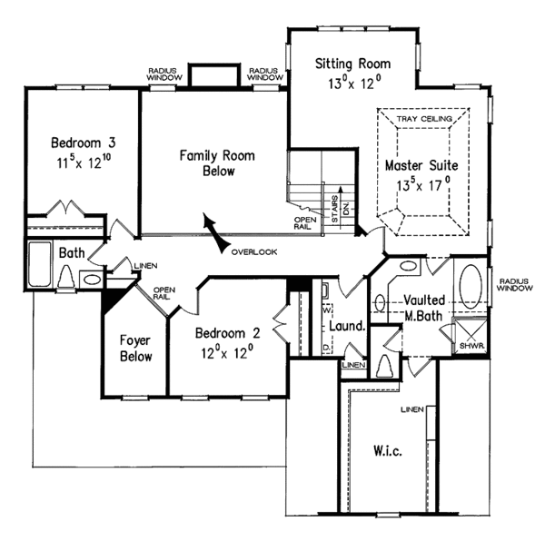 Architectural House Design - Craftsman Floor Plan - Upper Floor Plan #927-902