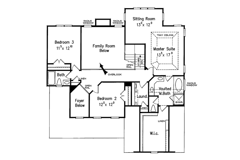 Dream House Plan - Floor Plan - Upper Floor for Craftsman House Plan #927-902 - 4 bed, 3 bath