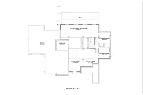 Floor Plan - Lower Floor for Craftsman House Plan #1069-13 - 5 bed, 4.5 bath