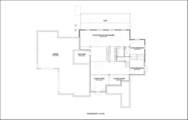 Craftsman Floor Plan - Lower Floor Plan #1069-13