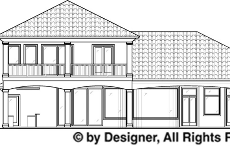 Dream House Plan - Exterior - Rear Elevation for Mediterranean House Plan #1017-38 - 4 bed, 4.5 bath