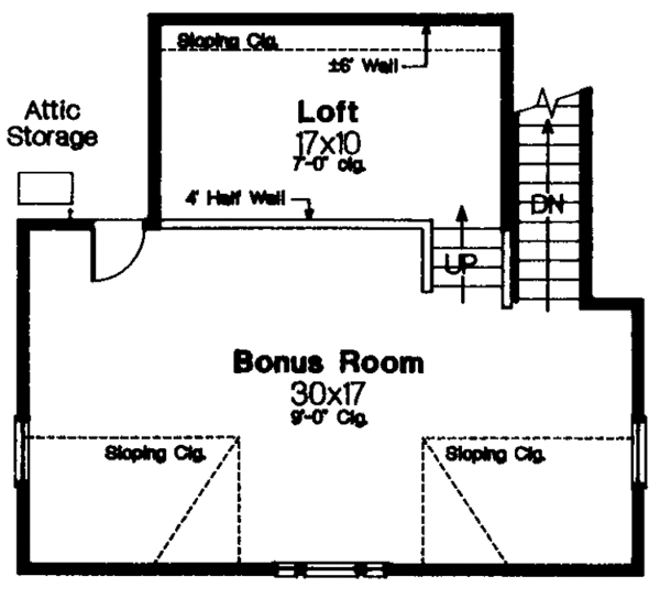 House Blueprint - Craftsman Floor Plan - Upper Floor Plan #310-1009