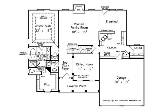Floor Plan - Main Floor for Traditional House Plan #927-245 - 3 bed, 2.5 bath