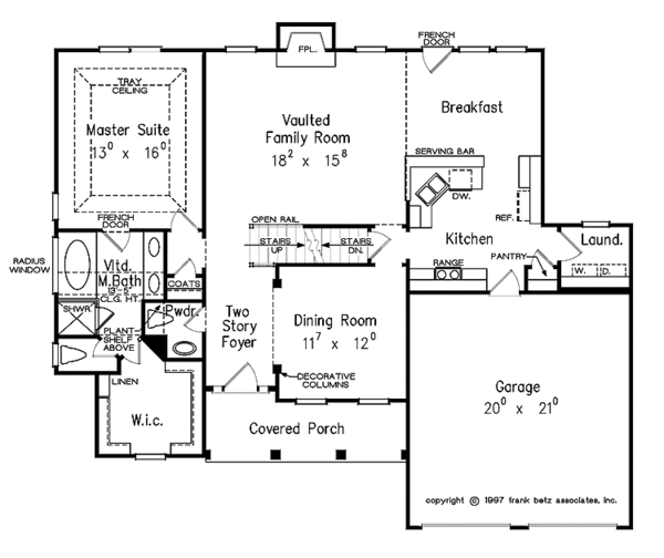 Dream House Plan - Traditional Floor Plan - Main Floor Plan #927-245