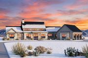 Farmhouse Style House Plan - 4 Beds 4.5 Baths 3609 Sq/Ft Plan #1096-40 Exterior 