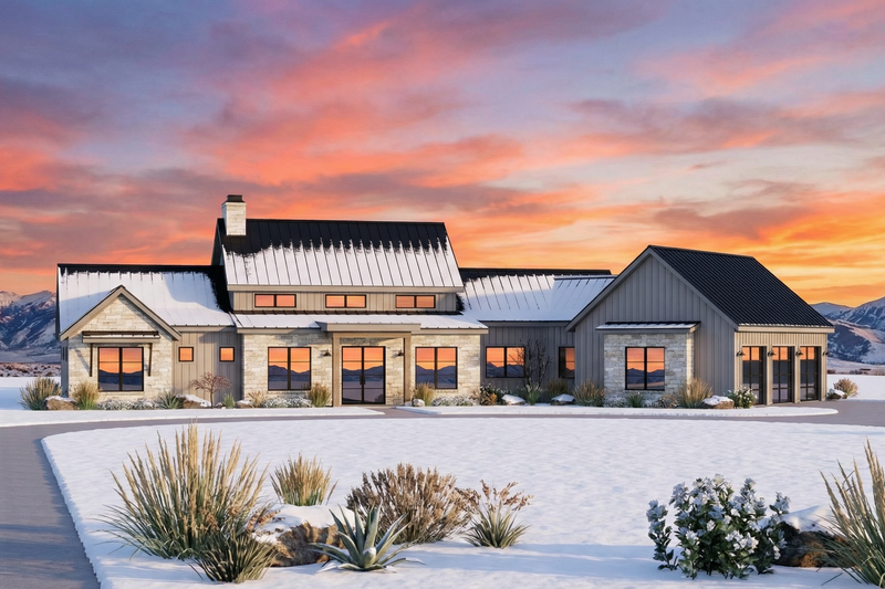 Dream House Plan - Exterior - Front Elevation 7 for Farmhouse House Plan #1096-40 - 4 bed, 4.5 bath