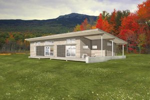 Home Plan - Modern Exterior - Front Elevation Plan #497-35