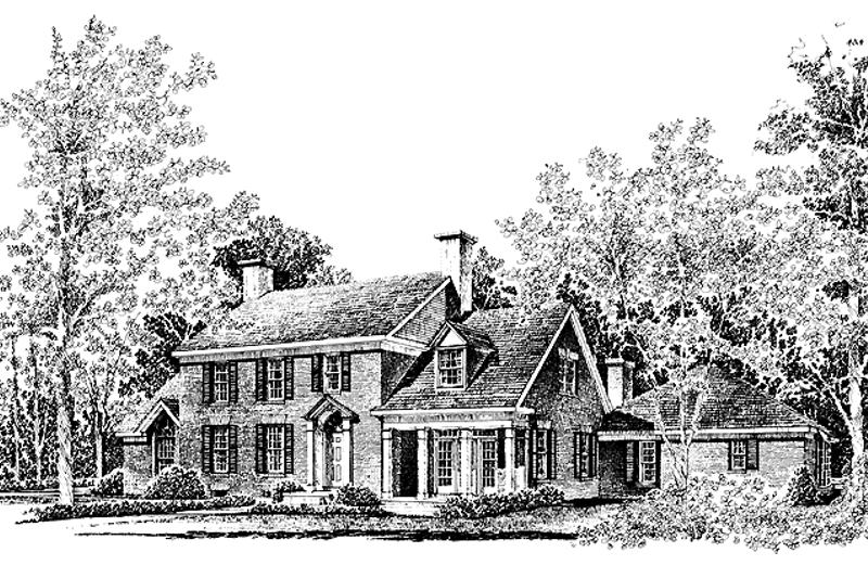 Home Plan - Colonial Exterior - Front Elevation Plan #1016-29
