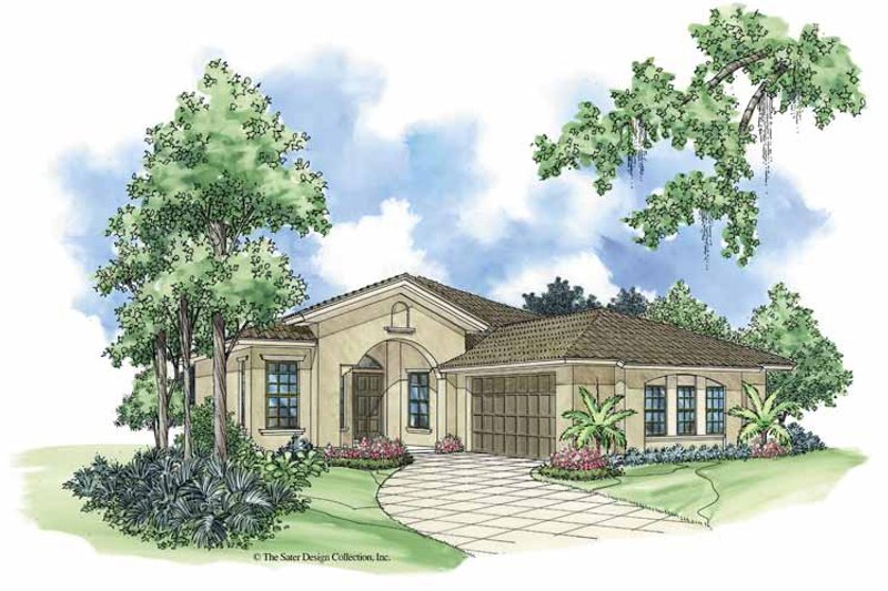 Home Plan - Exterior - Front Elevation 3 for Mediterranean House Plan #930-380 - 2 bed, 2 bath