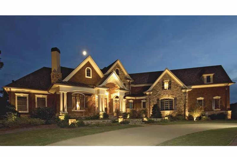 Home Plan - Exterior - Front Elevation 3 for European House Plan #54-289 - 4 bed, 4.5 bath